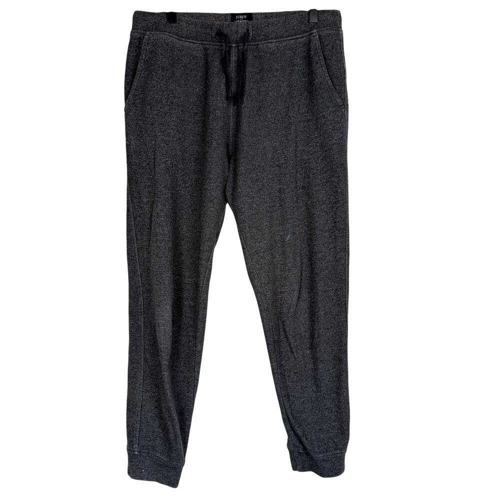 J.Crew Mens Slim Fit Textured Sweatpants Fleece Gray - M